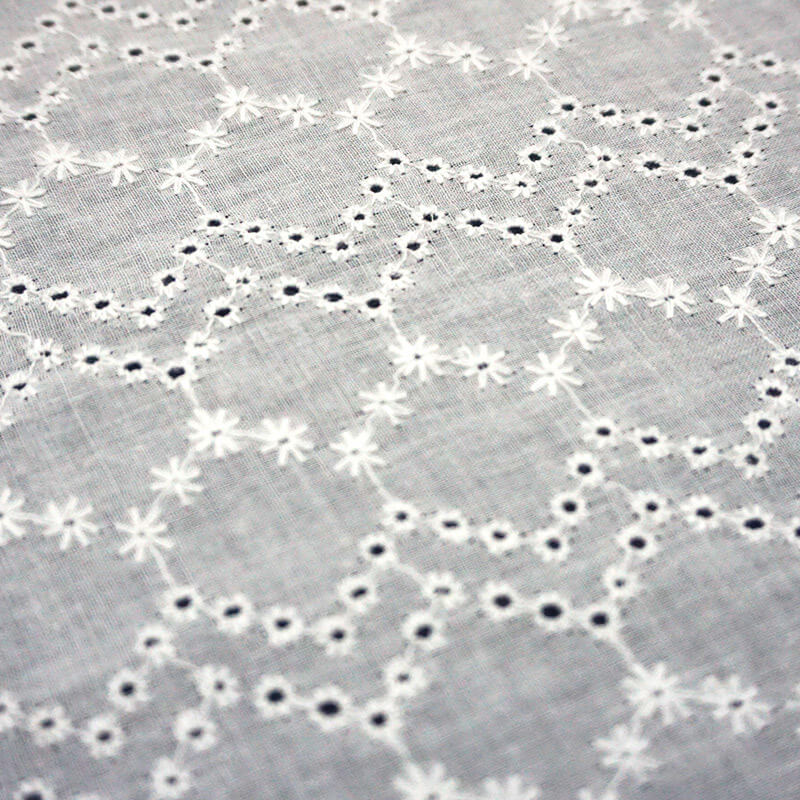 Eyelet Dress Women's Embroidered Fabric for Women's Wear Wholesale Sup 4
